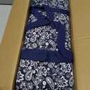 American Mahjong Set 166 Premium White Tiles, 4 All-in-One Rack/Pushers, Blue Paisley Soft Bag – Classic Full Size Complete Mahjongg Set