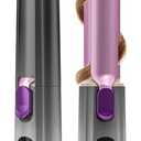 Youbella Cordless Curling Iron, 8000mAh Travel Hair Curler, Portable Heated Wand with Protective Cover & Gloves, USB Rechargeable for Big Waves, 1.35” Wireless Hair Styling Tool, Negative Ions, Gray