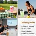 100 Pack - 20 oz Clear Plastic Cups with Lids and Straws, Sturdy & Food Safe Iced Coffee Cups with lids, Disposable Plastic Smoothie Cups for Cold Drinks