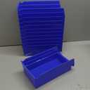 Akro-Mils 30130 Plastic Shelf Bins, Heavy Duty Storage Bins for Garage, Closet, and Drawer Organization, 12-Inch x 6-1/2-Inch x 4-Inch, Blue, 12-Pack