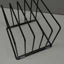 Kitchen Cabinet Organizer, Steel Cookware Holder, Divided Holder with 5 Slots for Skillets Baking Tray and Chopping Board Rack - Baking Pan Holder Storage (1 PC)
