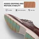 Men's Orthopedic Business Dress Walking Shoes - Comfortable Arch Support Plantar Fasciitis Leather Wingtip Formal Oxford - Flat Feet Casual Cap Toe Tuxedo Patent Sneakers for Foot Heel Pain Relief (8, W2-dark Brown)