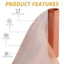 Copper Mesh Screen 40-Mesh 12 in x 39ft,Pure Copper mesh roll,Woven meshs Crafts for Grounding Dense Filter for Window Protection