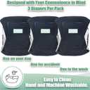 Wegreeco Washable Male Dog Belly Wrap - Pack of 3 - (Black,XX-Large)