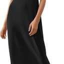 Wenrine Women's Short Sleeve T-Shirt Dress Summer Crew Neck Basic Solid Casual Long Midi Dresses