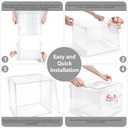 MUKAI File Box Organizer, Hanging Folder Storage Boxes, File Folder Organizer with Slide, Filing Crate Bin Holder with Letter-size File Holder Filing Box for Office, Home, Decor (1) (Standard (1 Count))