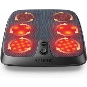 RENPHO FSA Foot Massager with Heat, Fathers Day Dad Gifts, Gifts for Women, FSA Eligible Items Only List, Shiatsu Heated Foot Massager for Neuropathy & Plantar Fasciitis, Quiet Under Office Desk Use