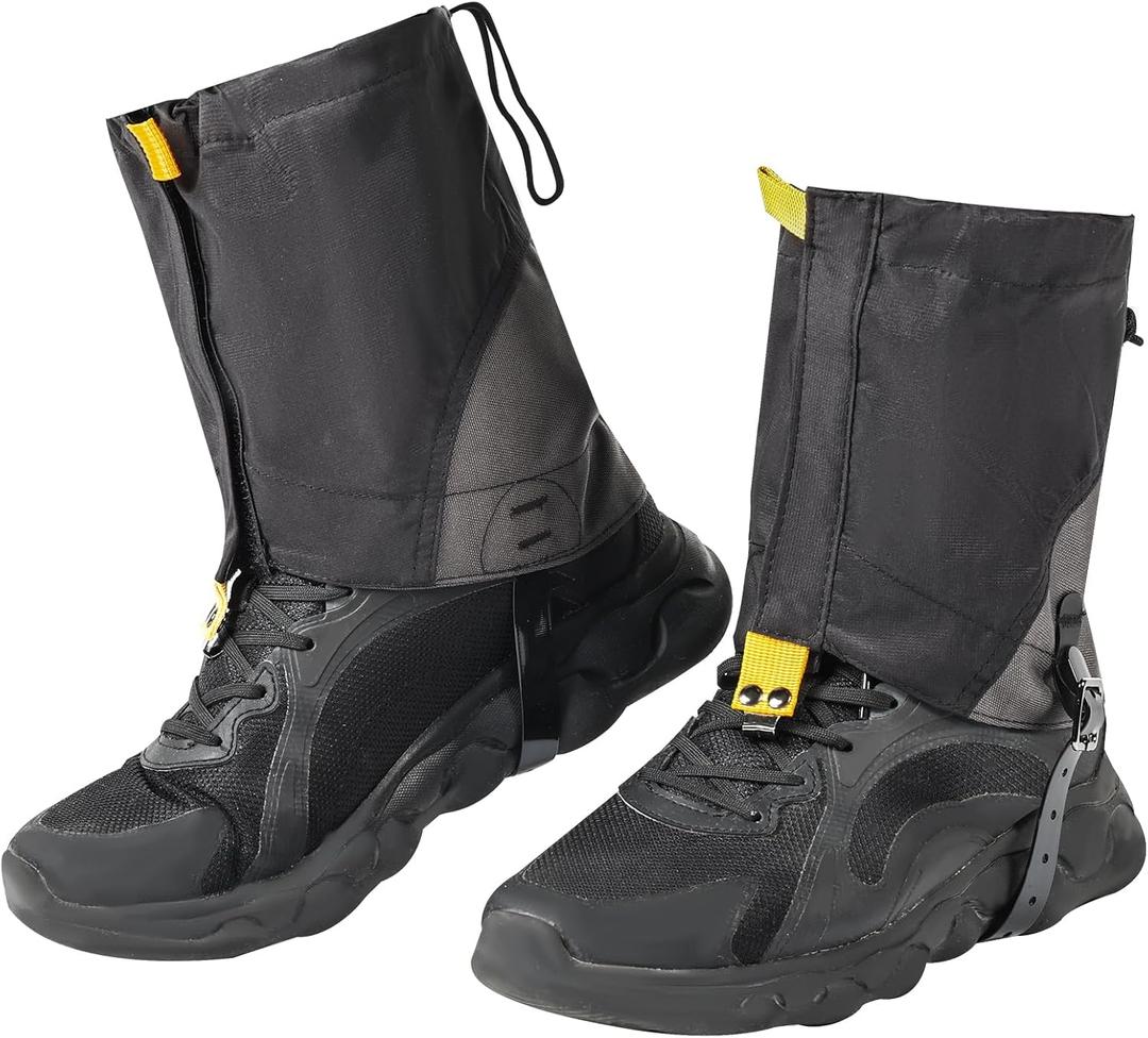 Upgraded Gators for Hiking Boots and Shoes, Adjustable Leg Gaiters for Men Women, 600D Oxford Waterproof Snow Boot Gaiters for Hiking, Trail Running, Hunting, Walking, Snowshoeing, Mountain Climbing