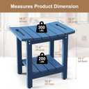 HIPS Shower Benches for Inside Shower, Shower Stool with Space-Efficient Storage Shelf, Waterproof Shower Chair Seat for Spa Bathroom(Navy Blue)