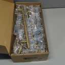 goldenwarm 15pcs Brushed Brass Cabinet Cupboard Drawer Door Handle Pull Knob for Furniture Kitchen Hardware 7-1/2in Hole Center 10in Overall Length