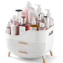 Makeup Organizer with Drawers,Skincare Organizer for Vanity,Storage Box with Handle,Large Cosmetic Display case for Dresser, Bathroom Countertop