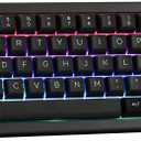 EPOMAKER EK68 65% NKRO Mechanical Keyboard Seal with Knob, ISO Layout (UK), Triple Mode Hot Swap Gaming Keyboard with 3000mAh Battery, for Win/Mac (Budgerigar Switch, Black Silver)