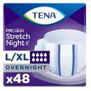 TENA ProSkin Overnight Protection Incontinence Briefs for Women & Men, Stretch, Brief, Large/Extra Large, 48 Count (4 Packs of 12) Packaging May Vary