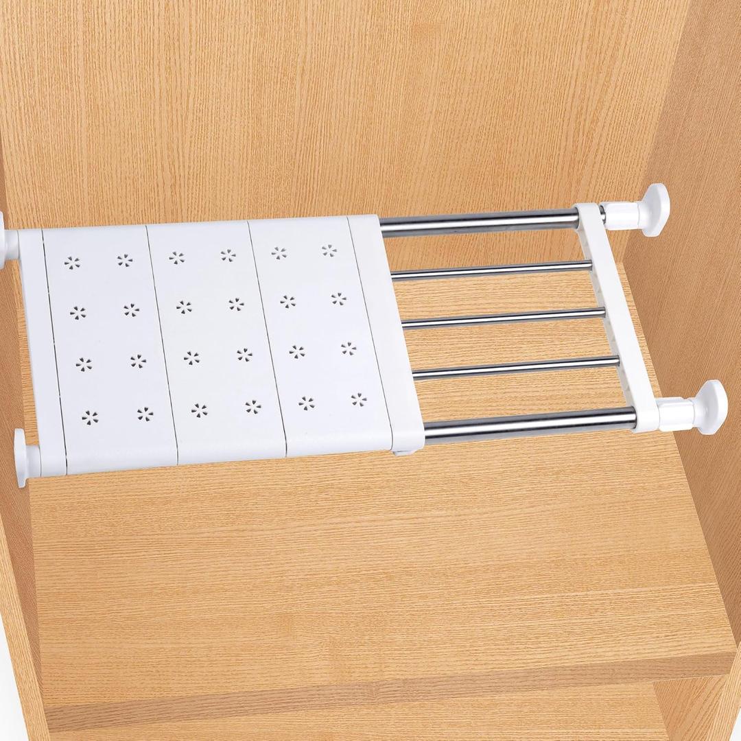 Metal Storage Rack Adjustable Organizer, Expandable Closet Tension Shelf, Organizer Shelf for Lockers