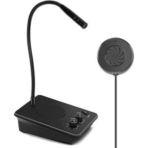 Daytech Window Speaker System 2 Way Intercom Communication Microphone Intercom Anti-Interference for Bank Restaurant Business Government Office Hospital with Volume Control (2 Pack)