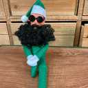 2 x Christmas Elf Plush Doll, Handmade Christmas Elf Plush Hip Hop Doll Decoration, Suitable for Family Holiday Decorations(1PCS)