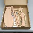 GeryVtee Embroidery Hoop Stand 360Adjustable Sitting Cross Stitch Stand Easy to Use Wooden Embroidery Hoop Holder with 4 Pcs Embroidery Hoops Rotated for Embroidery Projects