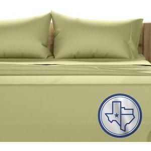 TEXAS LINEN CO. 100% Egyptian Cotton Sheets California King Size - 1200 Thread Count 4 PC Cal King Sheets Egyptian Cotton, Cooling Sateen Sheet, High Thread Count Sheet California King - Sage Green