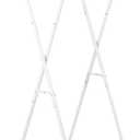 Household Essentials Valet Folding Clothes Rack, Strong Metal X-Frame, Chic Design, Great for Guest and Dressing Rooms, Portable and Easy to Use, Folds Flat, White