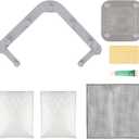 Kitchen Sink Triangle Tri-Holder Corner Sink Filter Net, Sink Drain Strainer with a Triangular Gray Rack and 100pcs Disposable Mesh Sink Strainer Bags for Collecting Kitchen Waste Leftover