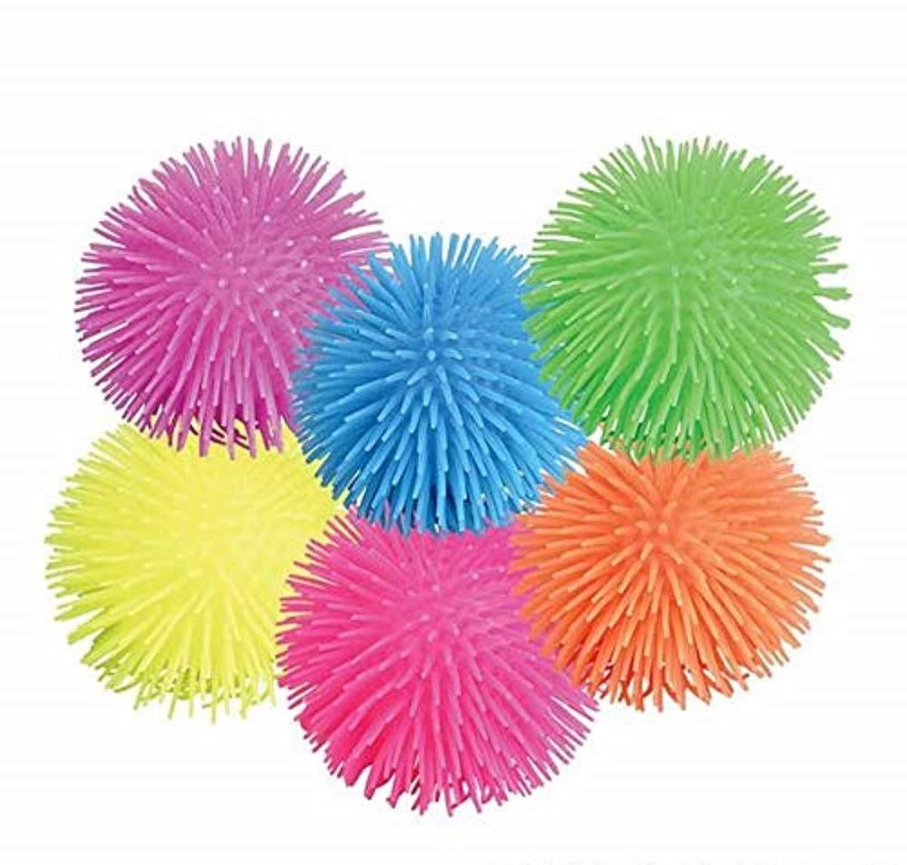 Puffer Balls, Soft Rubber Fidget Toy, 12 Pieces, Assorted Styles