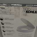 KOHLER 25876-0 Hyten 3" Height, Elevated Soft Close Round Toilet Seat, Contoured Seat with Grip-Tight Bumpers, Quick-Attach Hardware, White