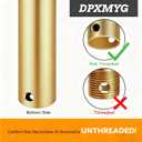 36 inch Ceiling Fan Downrod, 3 FT Gold Downrod for Ceiling Fan, 1 inch Outside Diameter, Boom Suitable for a Wide Range of Fans (Gold, Not Threaded)
