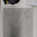 Voolan Rain Shower Head - High Flow Large Rainfall Shower Heads Made of Stainless Steel - Waterfall Bathroom Square Showerhead - Ceiling or Wall Mount (12" Black) (12 Inch, Matte Black)