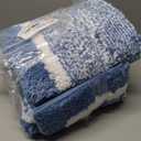 OLANLY Bathroom Rugs Sets 3 Piece, Soft Absorbent Microfiber Bath Mats and U-Shaped Contour Toilet Rug, Home Decor Accessories, Non-Slip, Bath Mat Set for Bathroom (30"x20"+24"x16"+24"x20", Blue)