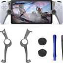 DLseego 1 Pair Handheld Decorative Trim Shell Suitable for PS Portal Remote Player, ps5 Edge Controller DIY Replacement Clip Shell, Including Tool Kit and 2 Thumb Grips, Gray Plates Cover