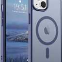 SUPFINE Magnetic for iPhone 14 Case & iPhone 13 Case (Compatible with MagSafe)(Military Grade Drop Protection) Slim Translucent Matte Shockproof Phone Cover,Lavender Gray