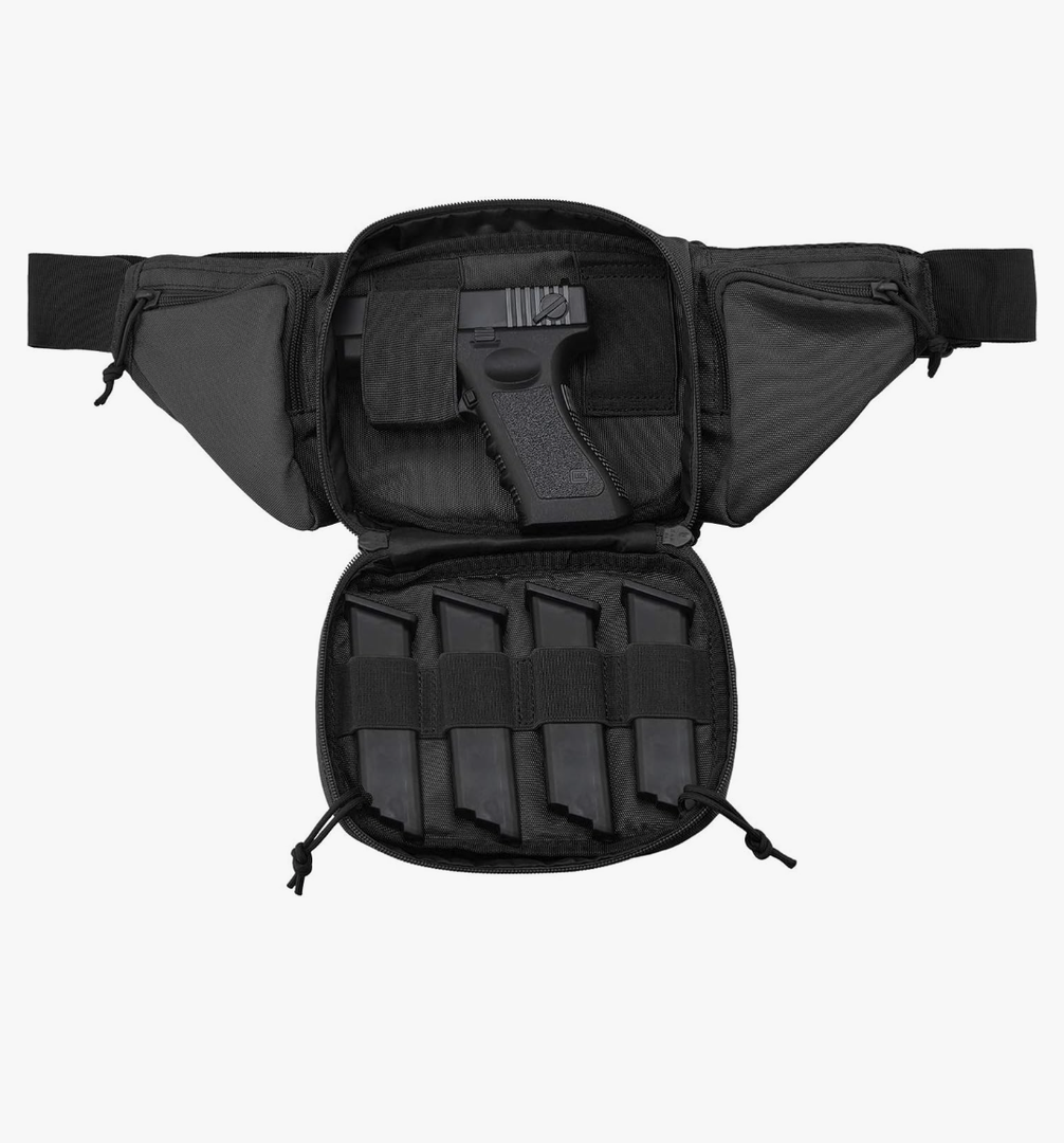 Tactical Pistol Pouch Ultimate Fanny Pack Holster Fits 1911, Glock, H&K, Ruger, S&W M&P Shield, Taurus, Sig Sauer, Springfield, Beretta, Kimber, Walther, and More