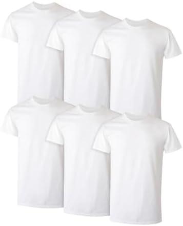 Hanes Men's Undershirt Packs, Stay-Tucked Soft Cotton Undershirts, Best Undershirts for Men, White/Black/Asstd Multipacks XL