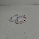 NWT Childrens White Clogs With Rainbow & Flower Decor Slip On Size 6