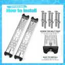 Moxweyeni 3 Pack Stainless Steel Pool Ladder Step Replacement 1.7" Swimming Non Slip Ladder Rung Step with Bumpers Escutcheon Plates, 18" Heavy Duty Ladders for Inground and Aboveground Pool