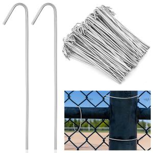 MorningRo 200 Pcs 6-1/2" Chain Link Fence Wire Ties 9 Gauge Heavy Duty Aluminum Ties Hook for Chain Link Fence, Posts, Rails, Dog Kennel Repair