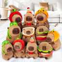 Achwishap Capybara Plush,Happy Birthday Capybara Stuffed Animal,Cute Plushies Capybaras Plush Toys,Kawaii Plushie Stuffed Toy with Birthday Hat Plushie for Kids Adults Birthdays Gifts,Brown 12