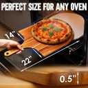 KitchenStar 14-Inch Acacia Wood Pizza Peel Large Wooden Cutting & Serving Board with Handle Natural Oil Finish Ideal Pizza Oven Accessory for Easy Sliding & Prep