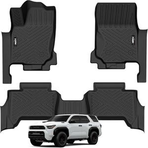 Floor Mats for 2025 Toyota 4runner Fuel 5 Seats (not for Hybrid/EV) All Weather TPE Protection Floor Liners 1st & 2nd Row Floor Liners for 2025 Toyota 4runner Accessories