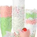 Havawish 500 Counts Wildflower Tulip Cupcake Liners Witch Birthday Party Muffin Cupcake Baking Liners Wildflower Grease Proof Cake Liner Holders for Witch Wedding Birthday Party