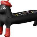 Dachshund Ring Holder, Jewelry Storage Display Stand Hand Crafts, Hand Painting (Black)