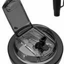 40 Oz Press-in Silicone Straw Lid - Compatible with brumate lid replacement 40 oz. Silicone Cup Lid Dustproof Cover Leak Proof.(Black Color)