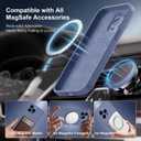Magnetic for iPhone 15 Pro Case, Compatible with MagSafe, with 9H Nano Screen Protectors, Full Camera Protection, Silicone Shockproof Microfiber Lining Phone Case 6.1", Lavender Gray
