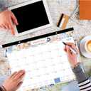 2 x 2025-2026 Desk Calendar,18 Month Desk Calendar/Wall Calendar Combo, 17" x 12", January 2025-June 2026, Highlight Holidays, Planning Calendar, Thick Paper (2025 JAN Classic Black)