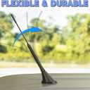 SZSAUTO Car AM FM Stereo Radio Antenna 9.06 Inches Universal Car Truck Roof Mounted Antenna Replacement with DIN Plug Connector Mount Base for Vehicle Stereo Receiver Head Unit FM HD Radio