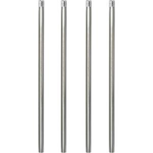 Brushed Nickel M10 Threaded Extension Rod for Pendant Light, Island Lighting, Chandeliers,lighting fixture downrods & stems,12 Inches