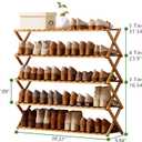 Choclaif Free Standing Shoe Racks for Closet, Shoe Shelf Bamboo Shoe Rack for Bedroom, Entryway Hallway Closet Living Room Organizer(3 Tier)