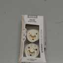 BIBS Pacifiers - Studio 2 Pack | Round Nipple Baby Pacifier | BPA Free Natural Rubber Latex Soother | Made in Denmark | Size 6+ Months | Pin Ivory Vanilla