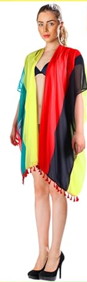 Hicarer 1 Pcs Juneteenth Jamaican Cover Ups for Women Black History Reggae Jewelry Set African Accessories Beach Sexy Outfits L