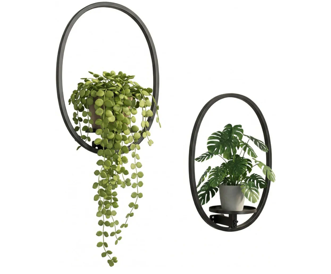 2 Pack Plant Stand Indoor Outdoor Hanging Planters for Plants Wall Plant Holder for Indoor Plants Plant Frames Wall Decor for Livingroom Bedroom Balcony Patio